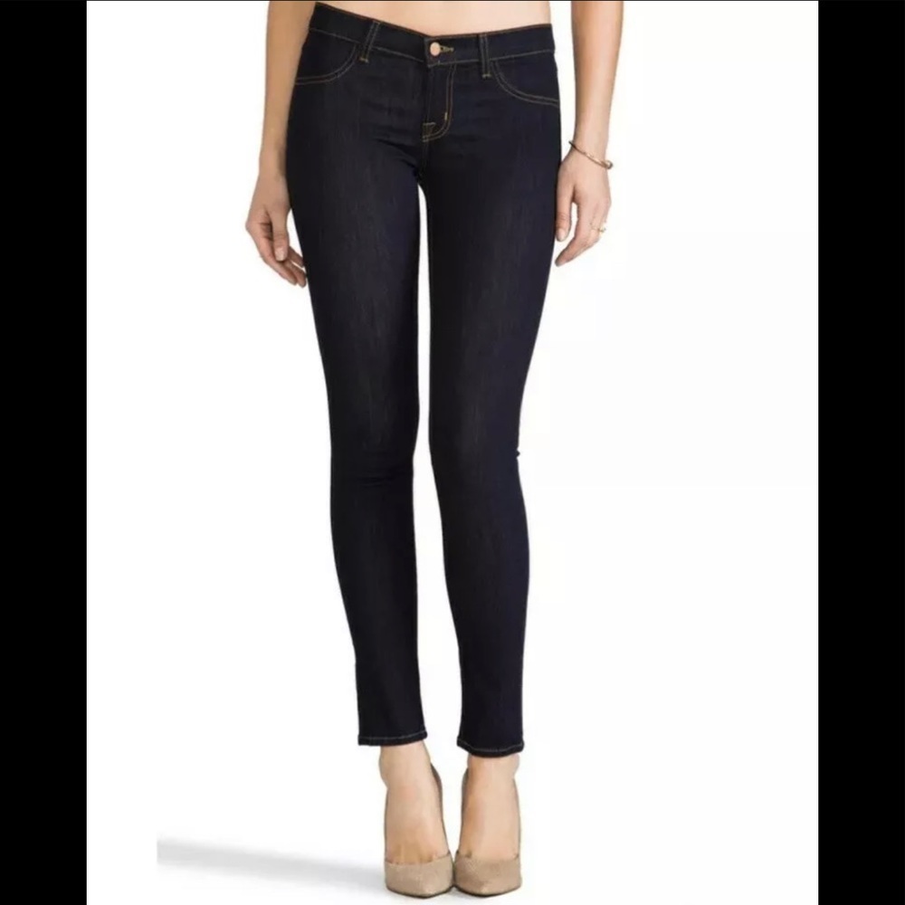 J. Brand Midrise Super Skinny Jeans‎ Leggings In Starless Dark Wash 30